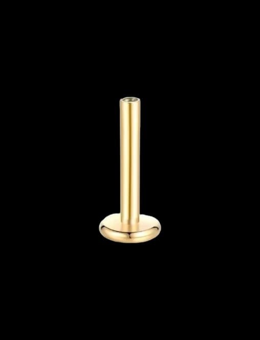 Titanium Leaf Piercing – 16G Gold Plated - Image 3