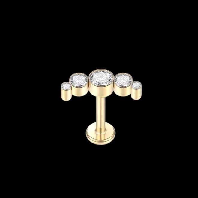 Gradient Zirconia Arc Stud