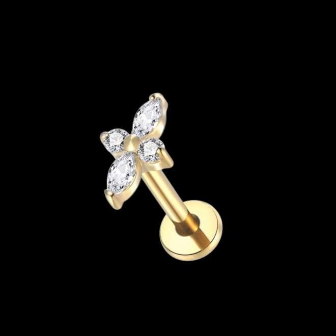 Zirconia Butterfly Stud