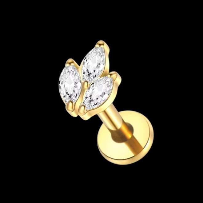 Triple Marquise Crystal Piercing